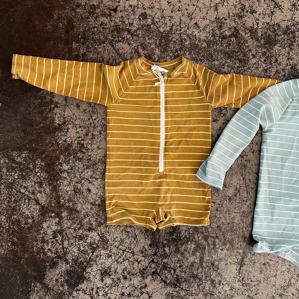 H&M Boys UPF 50 Blue Swim Jumpsuit Size 2T